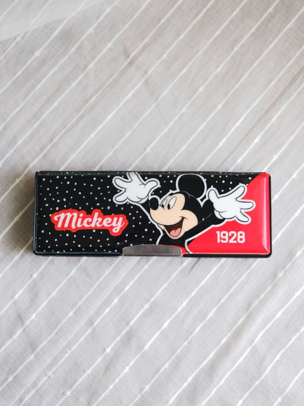 Disney-licensed Mickey Mouse Vinyl Hard-shell Double-sided Pencil case, Like New